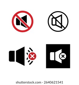 Volume Off Symbol Pack – Silence Speaker UI Icons