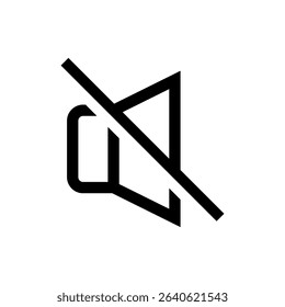 Volume Off Vector Icon – Audio Mute Flat Design