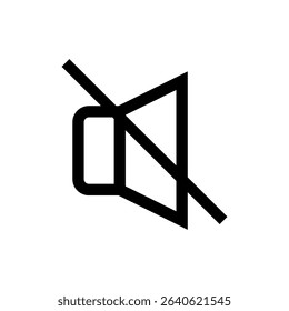 Volume Off Vector Icon – Audio Mute Flat Design