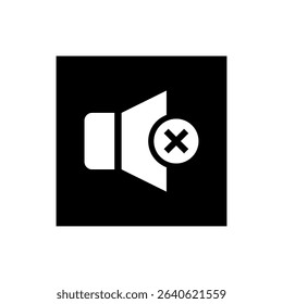 Volume Off Vector Icon – Audio Mute Flat Design