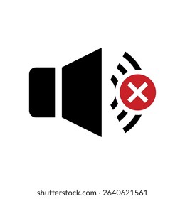 Volume Off Vector Icon – Audio Mute Flat Design