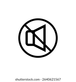 Volume Off Vector Icon – Audio Mute Flat Design