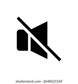 Volume Off Vector Icon – Audio Mute Flat Design