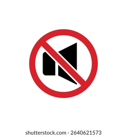 Volume Off Vector Icon – Audio Mute Flat Design