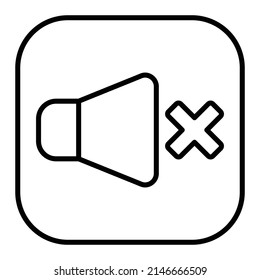 Volume Off vector icon. Can be used for printing, mobile and web applications.