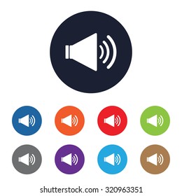 Volume on icon for web and mobile