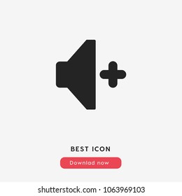 Volume on sign icon vector , sound modern symbol vector illustration for web and mobil app isolated on grey background