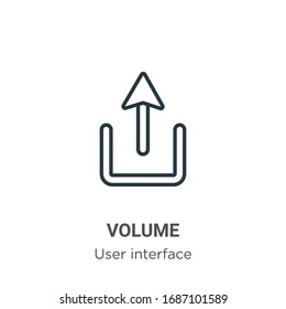 Volume outline vector icon. Thin line black volume icon, flat vector simple element illustration from editable user interface concept isolated stroke on white background