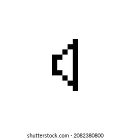 volume pixel perfect icon design. Flat style design isolated on white background. Vector illustration