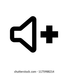volume plus icon, sound icon