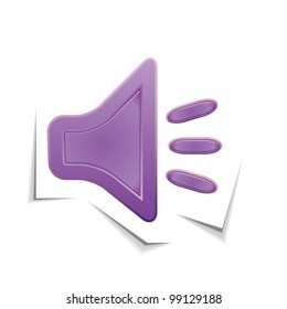 volume purple sticker