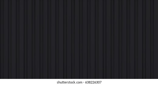 Volume realistic embossing texture, iron fence, black 3d geometric pattern, design vector dark background