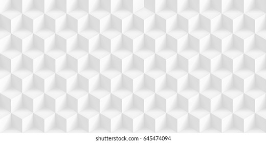 Volume realistic texture, gray cubes, 3d geometric pattern, design vector light background