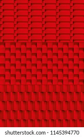 Volume realistic vector cubes texture set, red geometric pattern, design background for you projects 