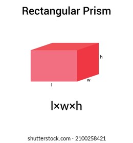 Volume Rectangular Prism Formulas Mathematics Stock Vector (Royalty ...