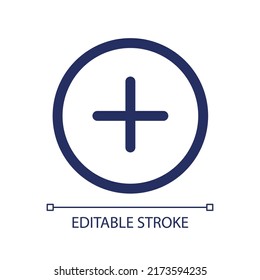 Volume up RGB color ui icon. Media player control. Add file to playlist. Simple line element. GUI, UX design for mobile app. Vector isolated pictogram. Editable stroke. Arial font used