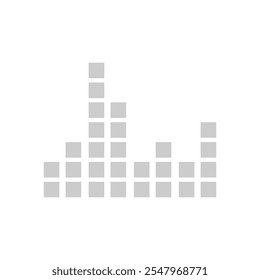 Icono de escala de volumen, beats, fiesta, sobre un fondo blanco, Ilustración vectorial