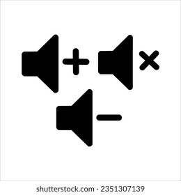 Symbol für die Lautstärke, Lautsprechersymbol, weißer Hintergrund
