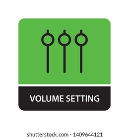 Volume settings adjust icon for web and mobile