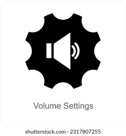 Configuración de volumen y concepto de icono de audio