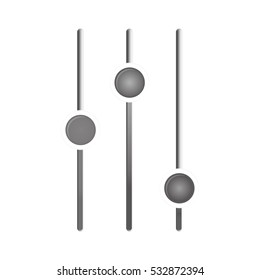 Volume settings buttons icon over white background. vector illustration