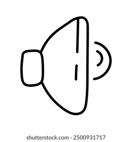 Volume sign Doodle. Vector illustration isolated on background.