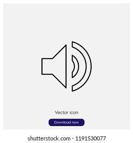 Volume up sign icon in trendy flat style isolated on grey background, modern symbol vector illustration for web