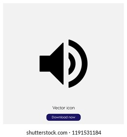 Volume up sign icon in trendy flat style isolated on grey background, modern symbol vector illustration for web