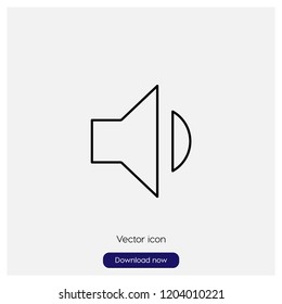 Volume sign icon in trendy flat style isolated on grey background, modern symbol vector illustration for web