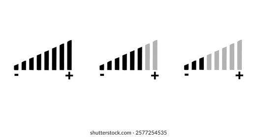 Volume sign vector illustration set