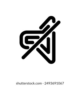 Volume Silent Icon Simple Line Style Vector Perfect Web and Mobile Illustration