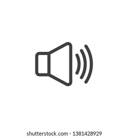 Volume simple line icon vector design, black color