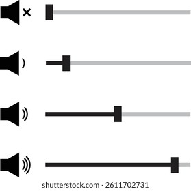 volume slider symbol. volume control icon vector illustration.