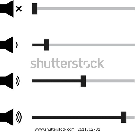 volume slider symbol. volume control icon vector illustration.