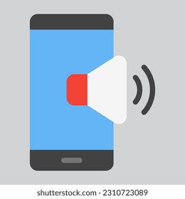 Smartphone-Flachbild-Symbol für mobile App-Präsentation