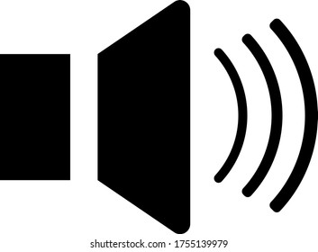 volumen, icono de vector de color negro sonud