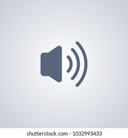 Volume of sound flat icon on gray background