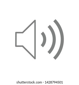 Volume, sound icon isolated for web and mobile.Speaker icon.