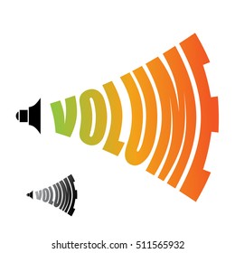 Volume. Sound level. Changing  loudness level of audio
