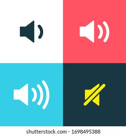 Volume Sound & Music Vector Color Icon Set