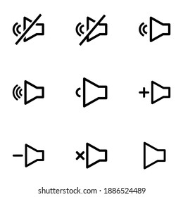 Lautstärke, Ton, Lautsprecher-Icon Vektorgrafik Icon Speaker. Einzeln auf weißem Hintergrund, einfaches Design perfekt für alle Projekte