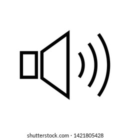 Volume speaker icon flat vector illustration design isolated on white background