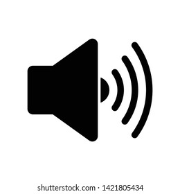 Volume speaker icon flat vector illustration design isolated on white background