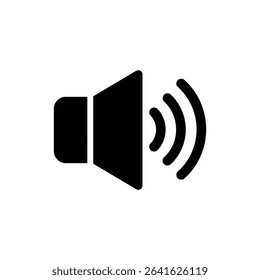Volume Speaker Icon with Three Sound Waves for Audio Control