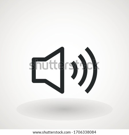 Volume Speaker icon vector. Audio speaker symbol vector Sound icon and bar scale sign.