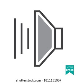 Volume speaker icon vector. Movie & Video Icon Concept. Eps10 vector illustration.