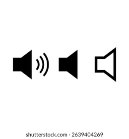 Volume and Speaker Icons Collection in Flat and Line Style