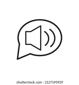 Volume speaker. Internet technology. Flat button. Vector illustration. stock image. 