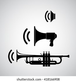 volume speaker trumpet icons