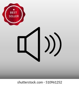 Volume Speaker Vector Icon Illustration